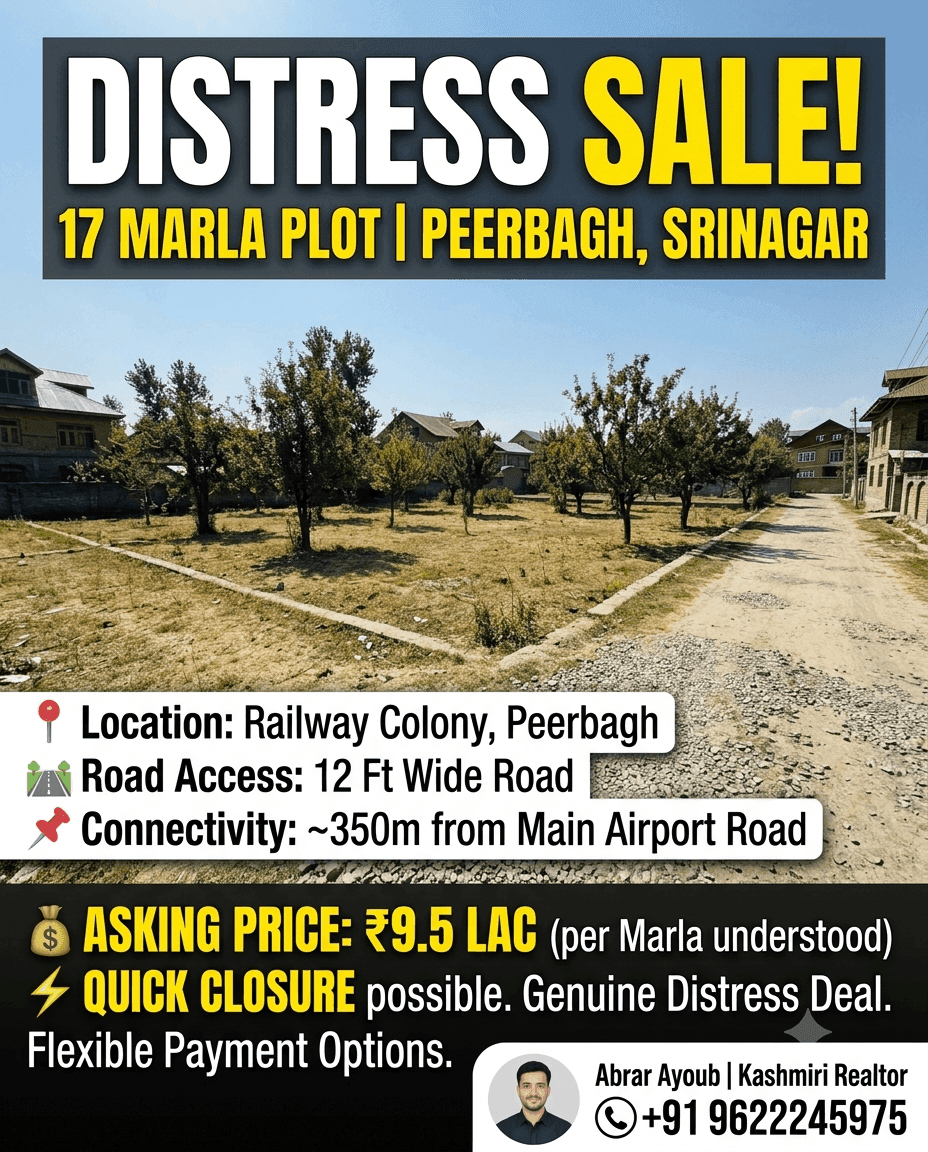 residential plot in Peerbagh - Kashmiri Realtor